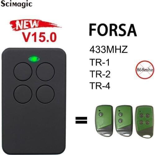 Garage Door Remote Control Compatible FORSA TR-1 FORSA TR-2, FORSA TR-4 Transmitter 433.92MHz Rolling Code Remote Control Garage