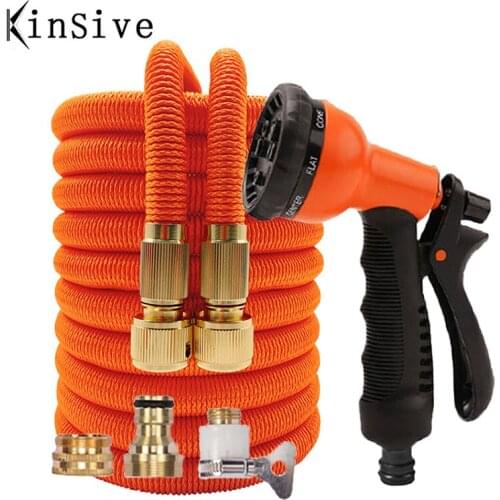 Flexible Garden Watering Hose Portable High Pressure Car Washer Water Gun For Cleaning Extensible Garden Hose Nozzle Irrigation