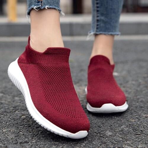 2021 New Sneakers Women Vulcanized Shoes Ladies Solid Color Slip-On Sneakers for Female Casual Shoes