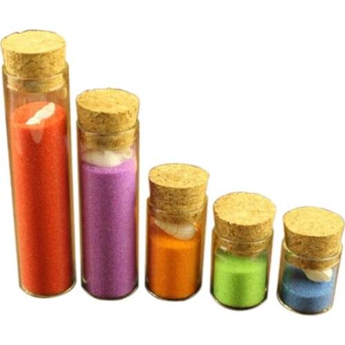 4ml 5ml 6ml 18ml 22ml 30ml Mini Bottles Glass Test Tube Jar Storage for Sand Liquid Food Gift Diy Bottles 100pcs