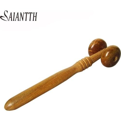 SAIANTTH fragrant wood mini massager nose wheel sandalwood beauty nose facial massage skin care face-lift lower blood pressure