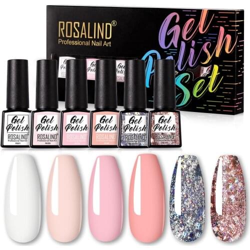 ROSALIND Gel Nail Polish CLEARANCE Kit Nail Polish Semi Permanent Varnish Hybrid Kits Manicure Set For Nails Art Gel Polish Set