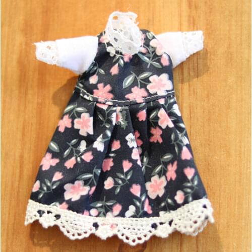 New BJD Doll Clothes Girl Dress Fits17cm BJD Fashion Sling Pleated Skirt Lolita Student Wear Doll Clothes