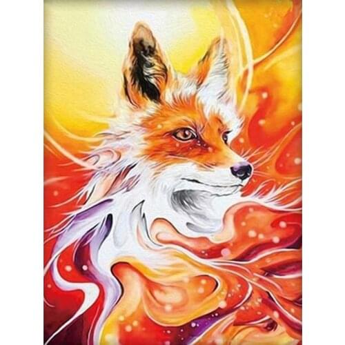 New 5D DIY Diamond Painting Accessories Fantasy Fox Elf Full Square/Round Running Rhinestones Mosaic Gift Home Decoration