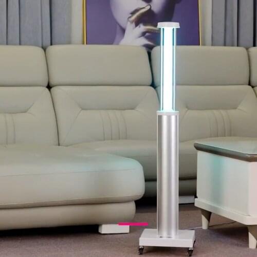 NEW DESIGN size adjustable radar sensor hospital 254nm uvc disinfection ultraviolet Light UVC trolley lamp