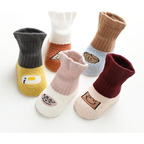 New Coral Fleece Baby Socks Dispensing Non-slip Children Floor Socks Baby Toddler Socks Boys and Girls Socks