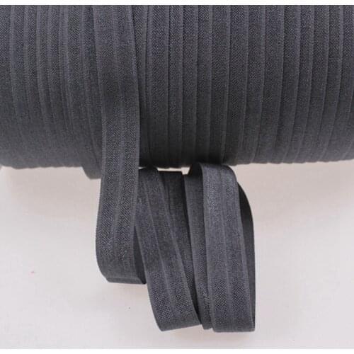 Solid Color FOE Ribbon #077-Charcoal, 5/8" fashion hair accessories, custom tape, 50yards/lot