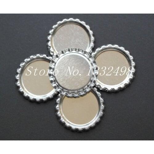 Wholesale 2000 pcs/lot Chrome Colored Flat Bottlecaps Sliver Metal Flattened Bottle Caps for Jewelry Crafts Bows
