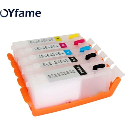 OYfame 570 571 Cartridge PGI-570 CLI-571 refillable ink cartridge For canon PIXMA MG5750 MG5751 MG5752 MG6851 MG6852 MG6853
