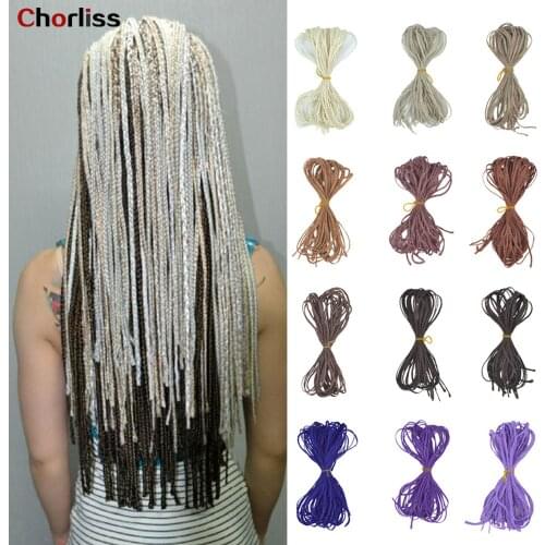 28InchesCrochet Box Braids Zizi Hair Bundles Crochet Hair Extensions Synthetic Braids Hair Blonde Black Gray 613 Chorliss