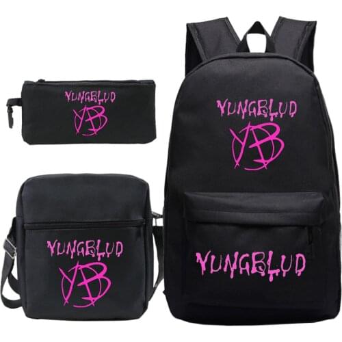 3Pcs/Set School Bags for Teenage Girls 2020 Kids Travel Backpack Women Book Bags Yungblud Student Kid Schoolbag Muchila Escolar