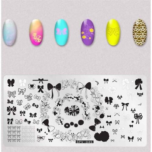 1pc Nail Art Stamp Template Image Plate 12.5*6.5cm Beautiful Flowers Leaves Butterfly Nature Series Stamping Plate