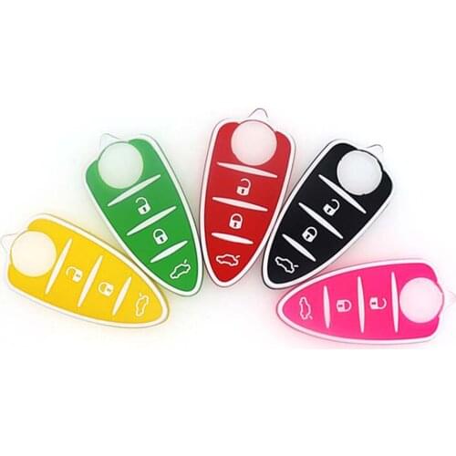 5pcs/lot Silicone Rubber Key Pad Fit for Alfa Romeo Mito Giulietta 159 GTA 3 Buttons Flip Remote Key button pad