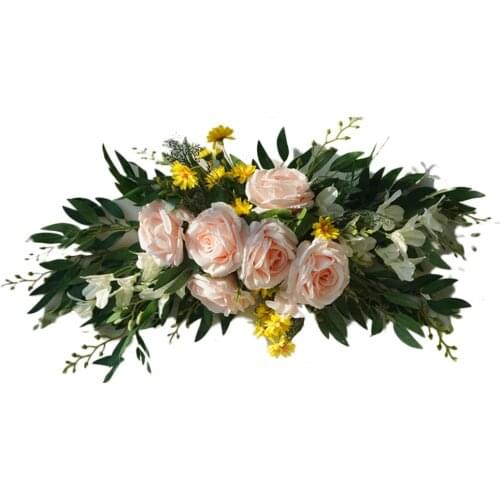 Wedding Flowers Artificial Peony Flowers Swag Slim Table Centrepiece Home Wedding Arch Decor
