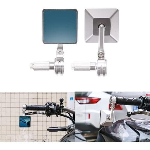 Universal CNC Motorcycle Mini Square Bar End Mirror Rear View Mirrors Motorcycle Accessories Rearview Side Mirror