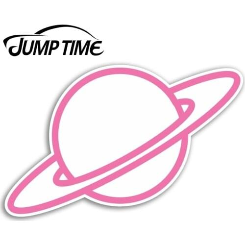 Jump Time for Pink Saturn Vinyl Stickers Space Planet Sticker Laptop Luggage Window Decal Waterproof Car Accessories