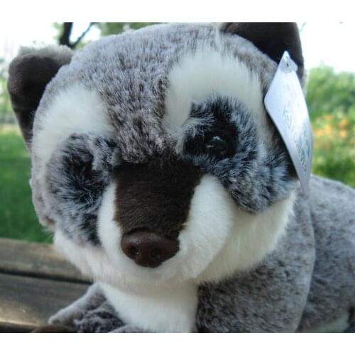 High quality about 35x22cm gray raccoon plush toy soft doll kids' toy birthday gift h0851