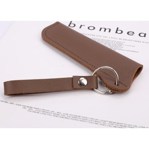 High quality Fold Knife First Layer PU Leather Cowhide Straight Knife Case Sheath Knife Cover Case Sheath Waistband Belt Buckle