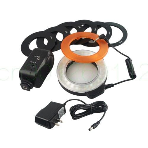 W48 LED Macro Ring Flash Light For Canon 7D 6D 5D Mark II/III/IV 80D 70D 60D 760D 750D 700D 650D 600D T6s T6i T5i 1300D 1200D 1D