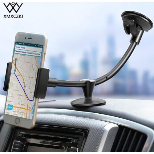 XMXCZKJ Car Phone Dashboard Windshield Holder 12 Inches Long Arm Universal Car Mount For iPhone X/8/8 Plus Windshield Car Cradle