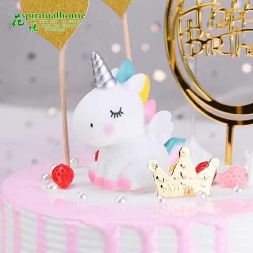 1pc Cute Cake Toppers Unicorn Cloud Cake Flags Decor Kids Birthday Party Cupcake Topper Wedding Unicorn Party
