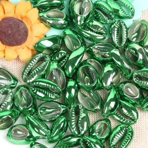 10 Pcs Natural Green Beach Shell Beads For Jewelry Making 10-20mm Oval Shape Beads Diy Charm Necklace Bracelet Accessory