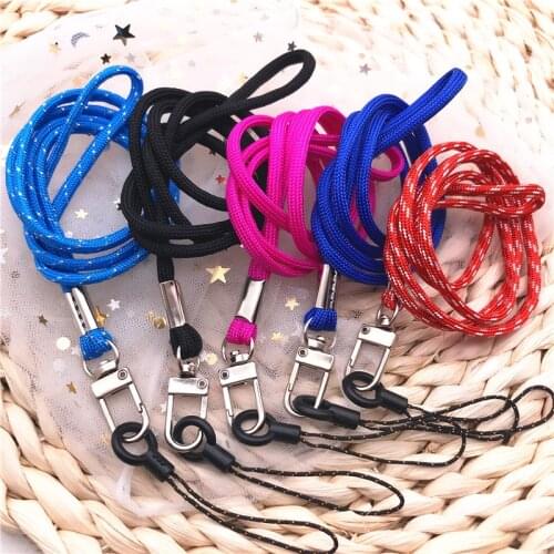 10Pcs/lot High quality Lanyard Durable Round Cord For Keys Mobile phone Lanyard Anti-theft Neck Straps DIY Lanyard Accessories
