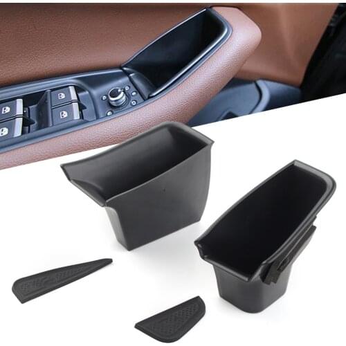 2PCS Car Front Door Storage Box Organizer Container Holder For Audi Q7 2016-2018 Left Drive