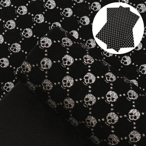 50*140cm Ghost Glitter Faux Synthetic Leather Fabric For Bows Leather Crafts DIY Handmade Material,1Yc18365