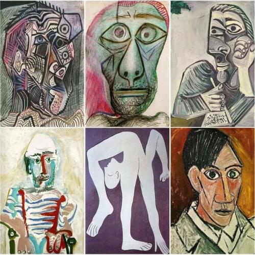 5D DIY Famous Picasso Painting Character Series Full Square Round Embroidery Rhinestone Home Decoration Painting Set Art