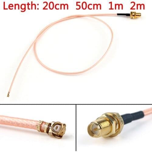 Artudatech 20cm/1m/2m RG178 Cable RP.SMA Female Plug Bulkhead To IPX U.FL Coax Pigtail 8in/3ft/6ft