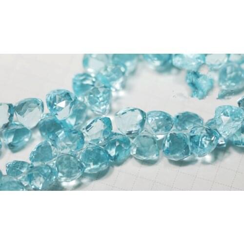 5pieces AA loose beads SKY BLUE quartz drop 7-8MM faceted for DIY jewelry making FPPJ wholesale beads nature
