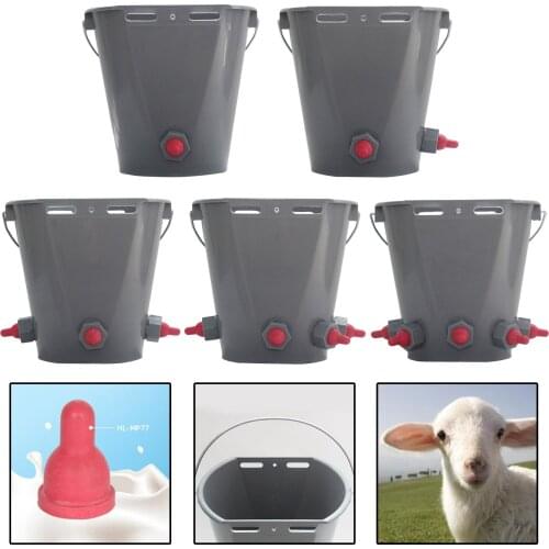 8L Capacity Animal Feeding Bottle Farm Animal Feed Pail for Baby Goat Lambs