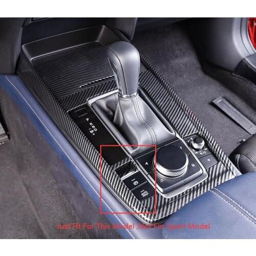 For Mazda Cx-30 Cx30 2020 2021 Carbon Fiber Center Console Gear Panel Frame Gear Shift Panel Cover Trim Accessories Left hand