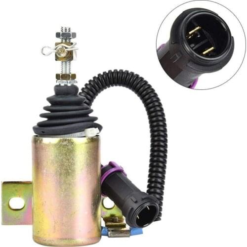 Fuel Shut Off Solenoid Valve,12V Fuel Shut Off Stop Solenoid Valve XHF-1121 E483310000093 Fit for Foton 483 Diesel