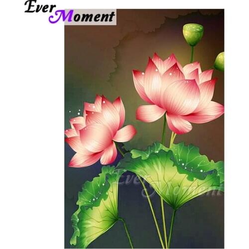 Ever Moment Diamond Painting Mosaic Lotus Wall Handstand 5D DIY Full Square Drill Diamond Embroidery Home Decoration ASF1771
