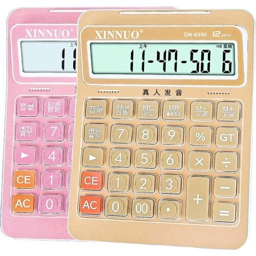 CIGNA DN-6990 Voice Calculator Real Person Pronunciation Financial Business Office Calculation 12 Digits