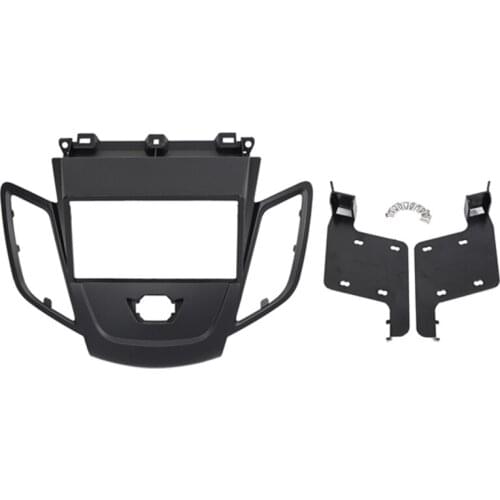 AU04 -Double Din Radio Fascia for FORD Fiesta 2008-2017 Panel Dash Mount Installation Trim Kit Face Black Frame GPS