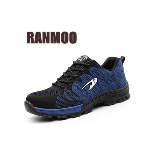 Men Indestructible Steel Toe Shoes Ultra-light soft bottom New Design All Season Men and Women Mesh Sneakers Big Size 48