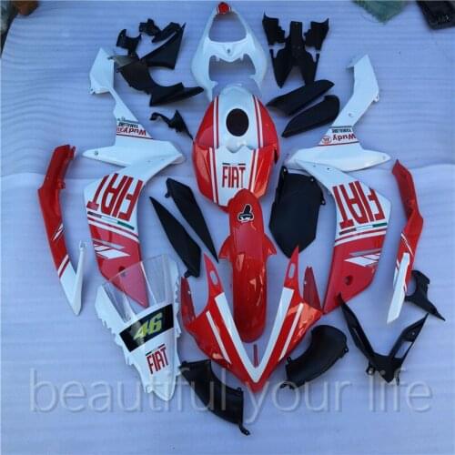 Persomalize red white motorcycle fairings for YAMAHA YZFR1 2007 2008 Injection bodywork