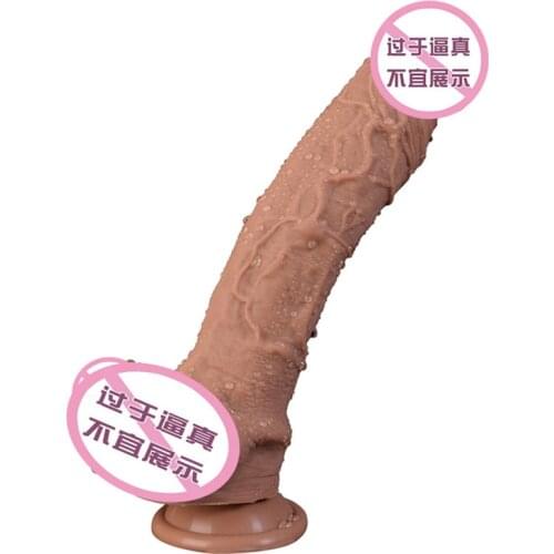 Large size soft realistic dildo artificial penis dick phallus Adults Sex Toy for woman didlo lesbian Simulation Penis Silica gel
