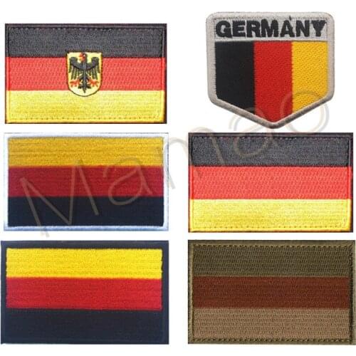 Germany Flag 3D Embroidered Military badge German Eagle Tactical Armband Fighting spirit Shoulder Applique with Hook & Loop