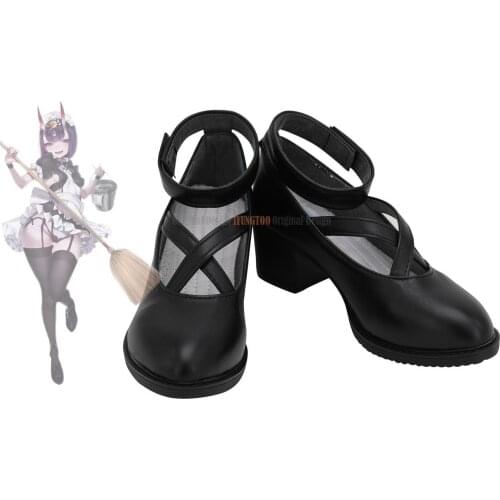 FGO Shuten Doji Shoes Cosplay Fate Grand Order Doji Shuten Cosplay Sandals Black Shoes Custom Made