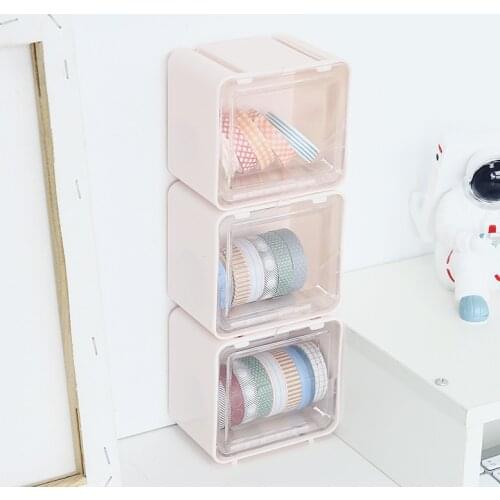 Storage Organizer Box Container Holder With Lid For Organizing Washi Tapes