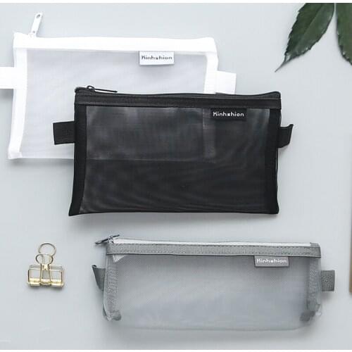 Pencil Case 5pcs/lot Estuches Escolares Children High Capacity Portable Multifunctional Pencil Case Transparent Storage Bags