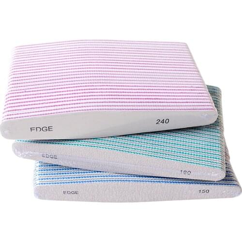 30Pcs/Lot Nail File 150/180/240 Buffer Double Side Pedicure Manicure Buffing Block Polish Beauty Tools Washable Nail Files Drop