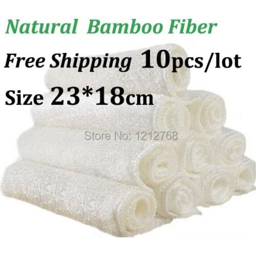 Dish Towel Cleaning Cloth Bamboo Fiber 23*18 Kitchen Cleaning Towel,White, ANTI-GREASY