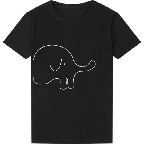 Cute elephant Women 100% Cotton Clothes 2019 New Harajuku Fashion Printed Tshirt Graphic T-Shirts Femme Drop shipping harajuku