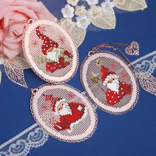 Santa Claus Wedding Rabbit Friends Craft Stich Cross Stitch Bookmark Needlework Embroidery Crafts Counted Cross-Stitching Kit