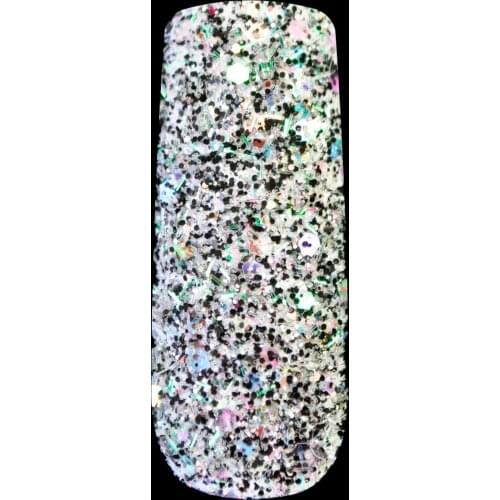 DIY French Nail Art Homemade Articles Mix Filamentary Sequin Powder Nails Art Glitter Black Green Mix Nails Powder Acrylic 269